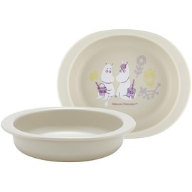 Skater XP25AG-A Baby Tableware, Small Plates, For Kids, Ages 5 Months and Up, Antibacterial, Plastic, 9.8 fl oz (290 ml), Moomin, Paint