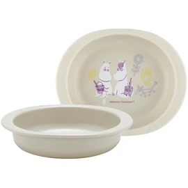 Skater XP25AG-A Baby Tableware, Small Plates, For Kids, Ages 5 Months and Up, Antibacterial, Plastic, 9.8 fl oz (290 ml), Moomin, Paint