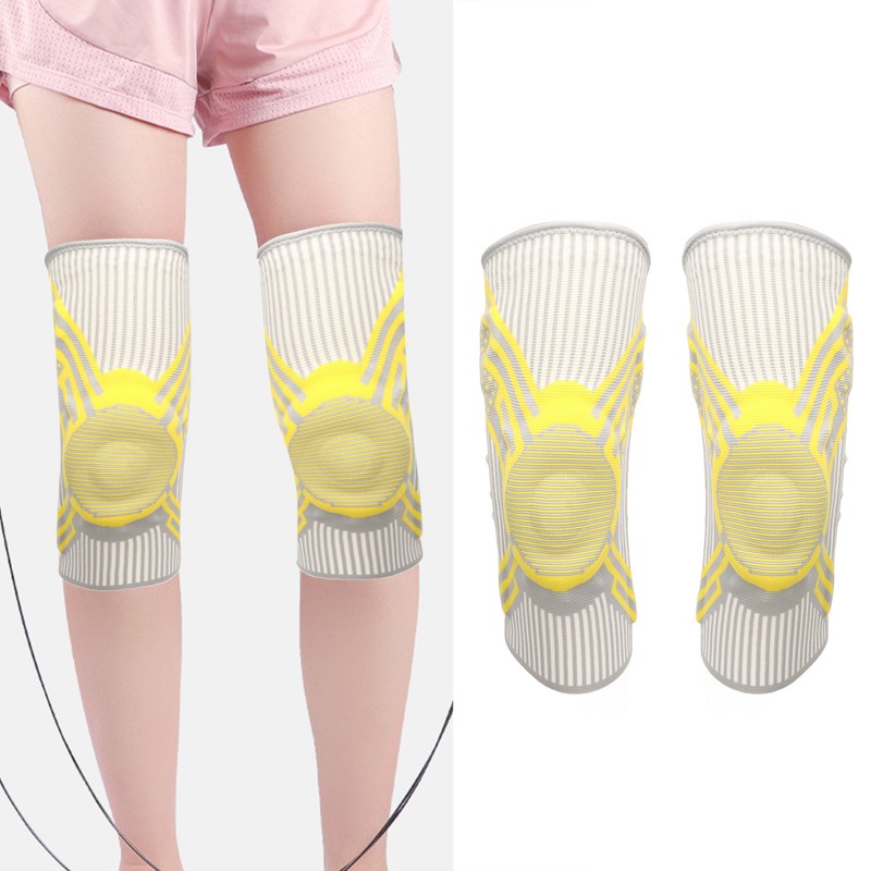1 Pair Knee Brace Nylon Knitting Breathable Knee Compression Sleeve