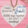 Happy Anniversary Wooden Heart Plaque – "3,650 Days Together But
