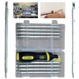 SAFEKOM| 8pcs Heavy Duty Adjustable Ratchet Screwdrivers, Adjustable Ratchet Screwdriver Set, Chrome Vanadium Socket, Screwdrivers for Mechanics Enthusiastic.