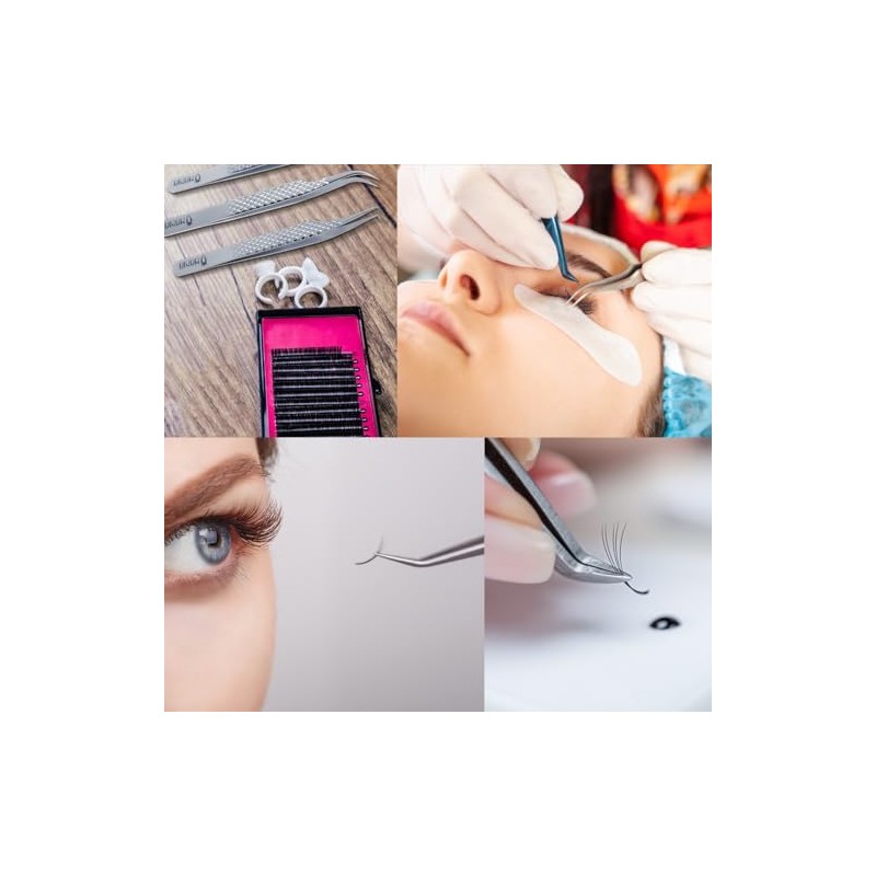 OMANIA Eyelash Extension Tweezers Set 4PCS – Lash Tweezers Kit