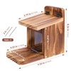 MIXXIDEA 2 PK Wooden Squirrel Feeder Box, Sturdy Squirrel Feeding