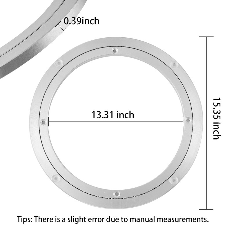 QDiShi 16 Inch Lazy Susan, Heavy Duty Swivel Turntable Aluminum