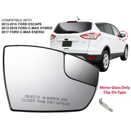 APA Replacement for Exterior Rear View Mirror Glass with Spotter Glass Non-Heated 2013-2016 ESCAPE 2013-2018 C-MAX Passenger Right Side FO1325158 CJ5Z17K707A