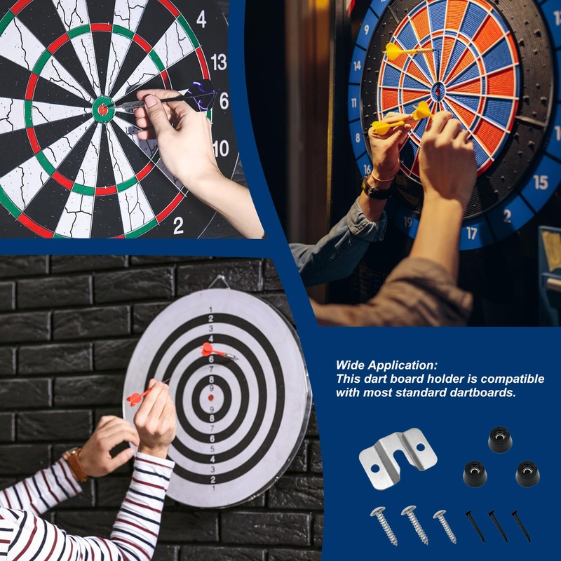 Mebamce Portable Dartboard Mounting Bracket Kit, Includes Screws, Nails and