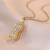 Peanut Pearl Pendant Necklace Gold Silver Plated Funny Charm Texture