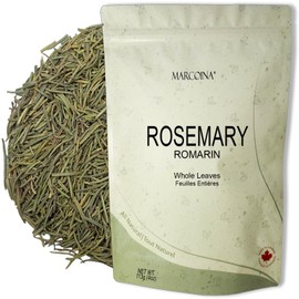 Pure Rosemary Leaves Herbal Loose Tea by Marcoina - Whole Leaves, 113g in Resealable bag, Caffeine-Free from France - Perfect for Hot Brews, and Spices - Known as Salvia Rosmarinus. - 4oz.