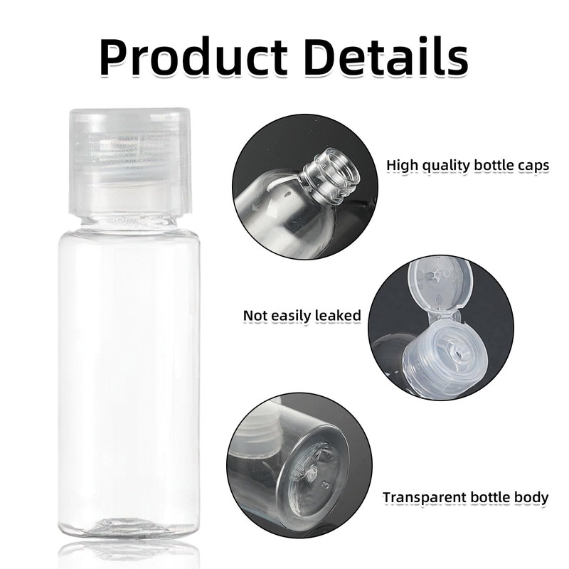 15 Stück Reiseflaschen Set, 15ml Reiseflaschen zum Befüllen, mit Flip