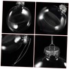 OFFSCH Pack of 10 Flat Christmas Baubles Christmas Decorations Transparent