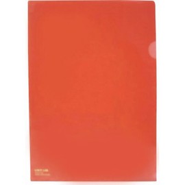 LIHIT LAB F-78-3 Color Clear Holder, A4, Red, Pack of 5