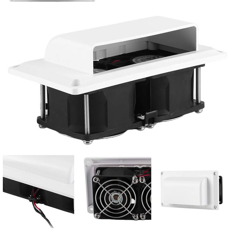 Riloer Exhaust Fan, 25W Ventilation Extractor with Anti-Backflow Check Valve