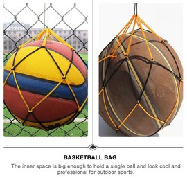 CLISPEED 12pcs Single Ball Bags: Nylon Mesh Bag Basketball Net Bag Soccer Mesh Bag Volleyball Carrier Individual Holding Bag Nylon Tennis Sports Ball Storage Net Bag