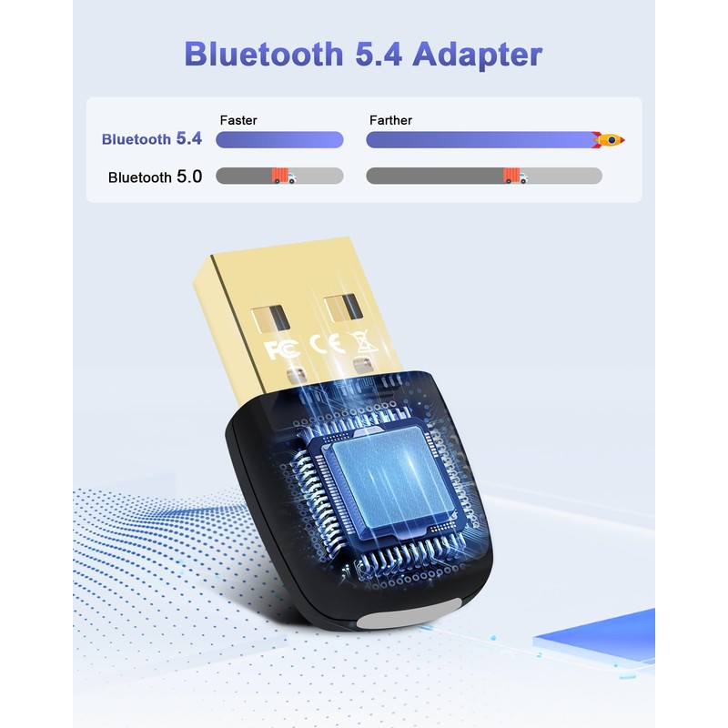 Bluetooth Adapter PC, 5.4 Bluetooth Dongle, Bluetooth Dongle USB, Bluetooth