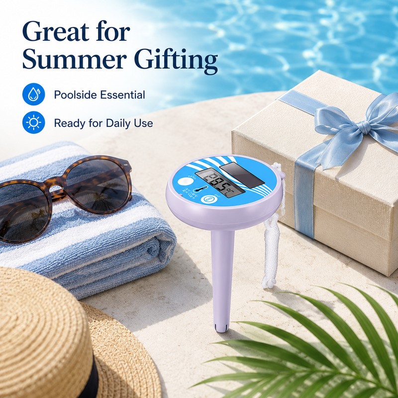 Solar Pool Thermometer for Pool & Spa – Wireless Digital