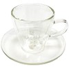GAGGIA Demitasse Cup & Saucer, 2-Pack, Clear