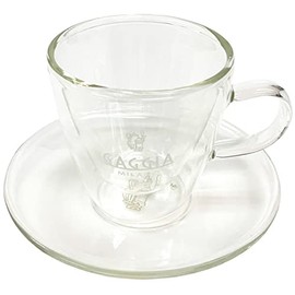 GAGGIA Demitasse Cup & Saucer, 2-Pack, Clear