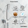 gotonovo Wall Mount Chrome Polished Solid Brass Handheld Shower Head