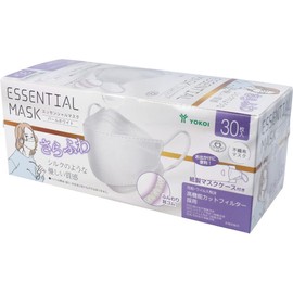 Sarafuwa ESSENTIAL MASK FD30-WH Non-Woven Mask, Pearl White, Paper Mask Case Included, Pack of 30