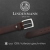 LINDENMANN Men's Leather Belt, 40 mm Wide, Full Cowhide Leather,