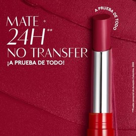ésika - Labial Colorfix 24h Color Rojo Imparable 2g, 24 Horas de Color y Suavidad, Labiales Mate 100%, Textura Cremosa, con Pigmentos Impermeables, Aceite de Argán y Manteca Karité