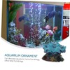 Mobestech 2Pcs Scallop Fish Tank Bubbler Decoration Underwater Ornaments for