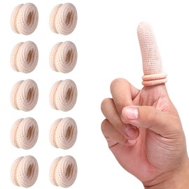 10 Pcs Finger Bandage Cot, Thumb Bandages, Breathable Tubular Finger Stall Bandage, Fingers Protectors for Work Kitchen Fitness