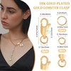 Beebeecraft 6Pcs 18K Gold Plated Jewelry Lobster Clasp 0.45x0.23Inch Lobster