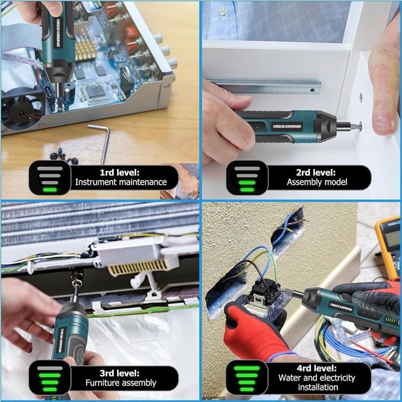 3.6V Electric Screwdriver Set (42pcs/set), Rechargeable Portable Electric Screwdriver with Screwdriver
