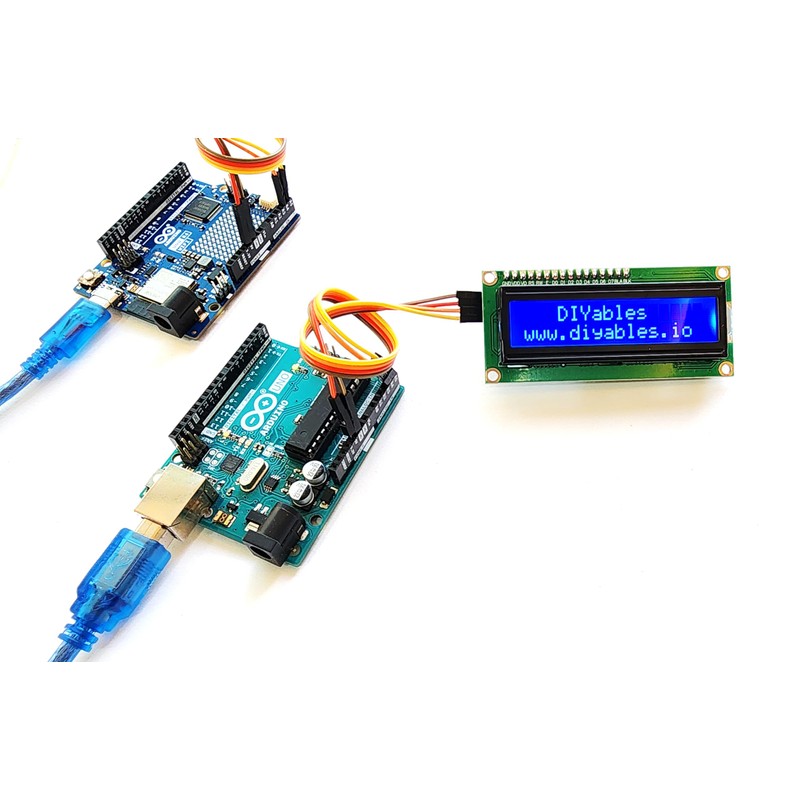 LCD I2C 16x2 Display Module 2-Pack with Blue Backlight, for