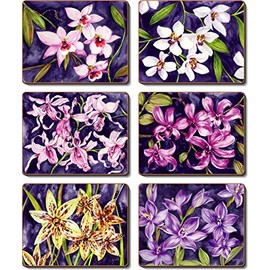 Cinnamon Orchid Garden Drink Coasters
