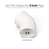 Ozmosis 3" PVC Pipe 45 Degree Elbow Fitting (Socket x