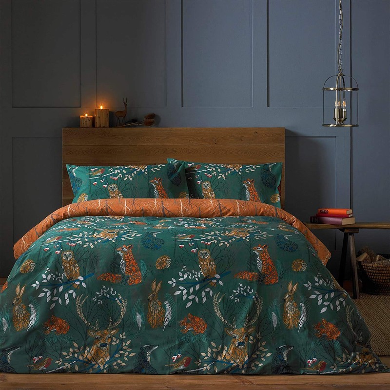 furn. Duvet Cover Set, Polycotton, Rust, Single, W137cm x L200cm