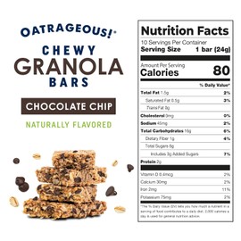 OATRAGEOUS! Chewy Granola Bars, Chocolate Chip Granola Bar Made with Whole Grain Oats for Protein, Healthy Grains and Fiber, Healthy Snacks for Adults and Kids, Snack or Breakfast Bars, 3 pack