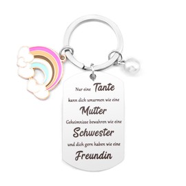 Aunt Gift, Best Aunt Gift, Keyring Aunt with Engraving, Gifts for Aunt from Niece Nephew, Gift Aunt Birthday Aunt Gift Aunt Christmas Valentine's Day, Silver Aunt
