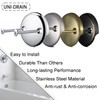 UNI-DRAIN Universal Bathtub Overflow Drain Face Plate 2 Hole Tub