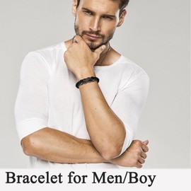 ORISPRE To My Son Leather Bracelet Fathers' Day Gifts for Son from Mom Dad Teenage Teen Boys 16 18 20 21 Year Old Men Birthday Confirmation Christmas Gifts Ideas for Guys Adult