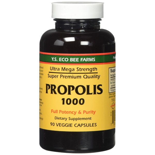 Propolis-Raw Unprocessed 1000mg Y.S. Organic Bee Farms 90 Caps