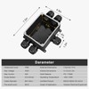 Junction Box Waterproof IP68, 5-Way Junction Box Outdoor, Surface-Mounted Cable
