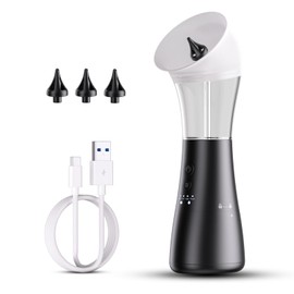 Upgraded Ear Wax Removal Kit, 4-Mode Electric Ear Cleaner - IPX7 Waterproof, Earwax Cleaning Kit with Water Temperature Sensor, 2in1 Waste Tank Design for Home Use（White）