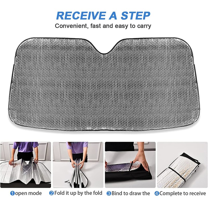 Car Windshield Sun Shade, Neon Bat Crescent Windshield Sunshades Sun