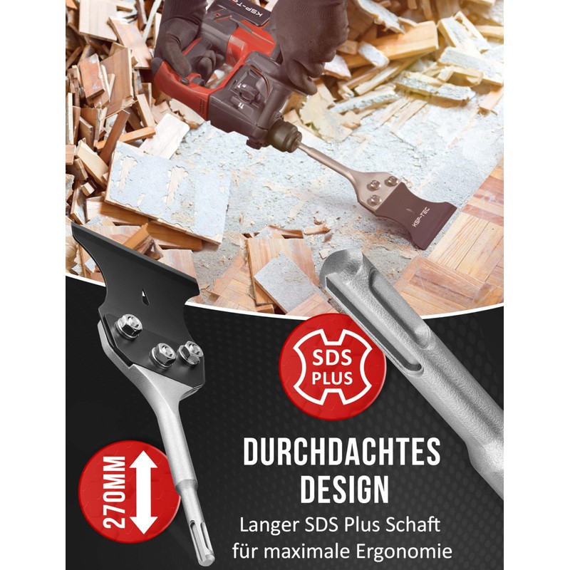 KSP-TEC® - SDS Plus Putty Chisel - Includes Replacement Blade