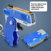 4pcs Rubber Band Launcher Toy Foldable Mini Portable Metal Rubber