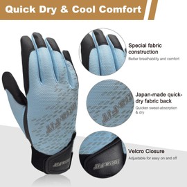 Intra-FIT Racquetball Glove Breathable Squash Pickleball Tennis Glove - Quick Dry, Tacky Grip, PU Palm Blue M