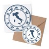 1 x Greeting Card & 10 cm Round Sticker Set