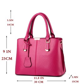 FiveloveTwo Women Satchel Handbag Tote Purse Top Handle Bag Shoulder Bag rose