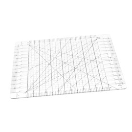 LALAFINA Transparent Acrylic Sewing Ruler for DIY Tailoring Clear Square Cutting Tool with Precise Markings for Quilting Patchwork and Clothing Design