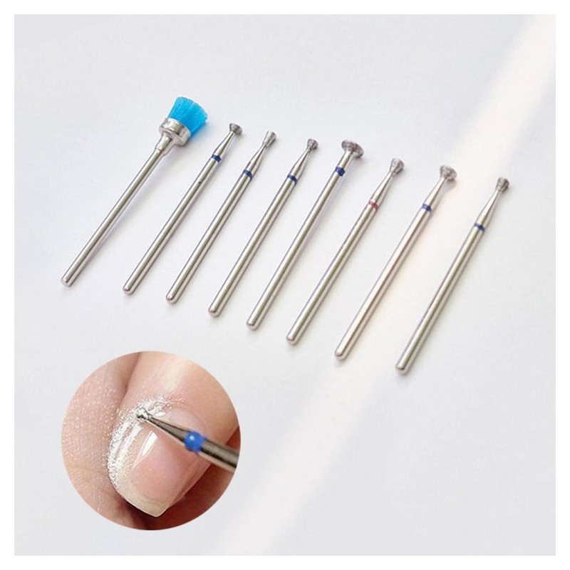 만능마켓 Recommended Nail Care Cuticle 8-Piece Nail Bit Set -