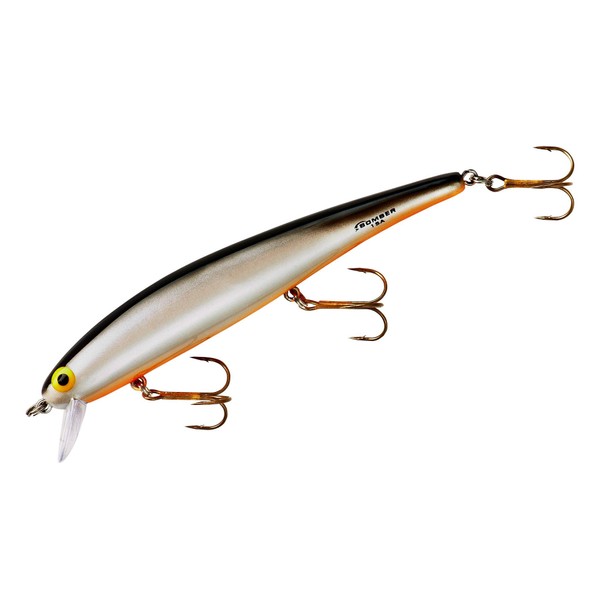 Bomber Long A Fishing Lure (Pearl / Black Back Orange Belly, 4 1/2-Inch)