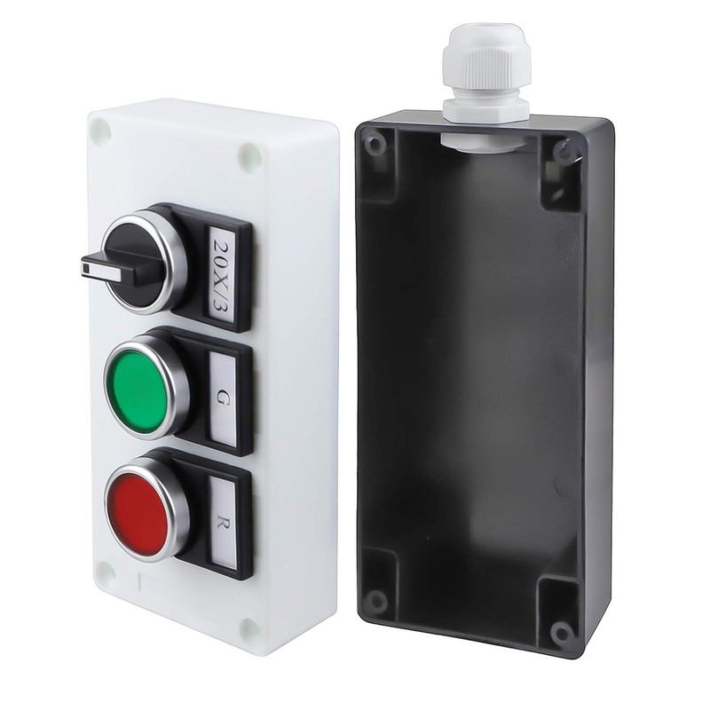 Nxtop Red Green Momentary Push Button Switch 440V 10A 1NC